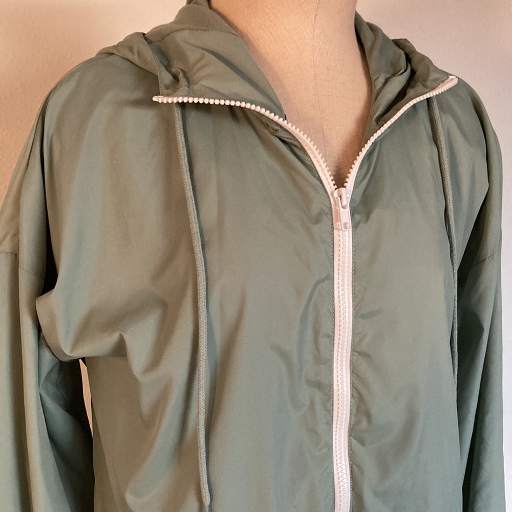 Pink Rose, S, smoky sage, full zip jacket, hood nwt